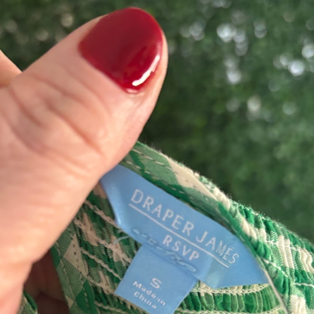 Draper James Mint Green Gingham Midi Dress ( doesnt have the belt) # 105 - Picture 11 of 11